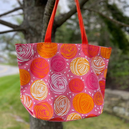 Yarn Ball Tote Bag - Pink