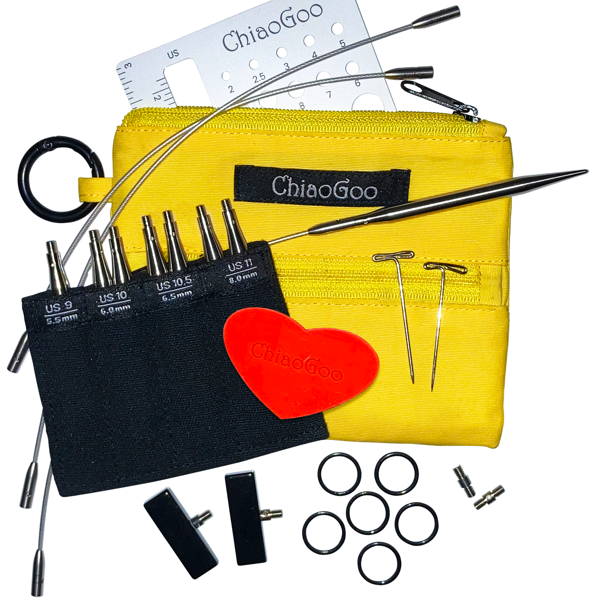 ChiaoGoo - 5 TWIST Interchangeable Needle Set Red Lace Large US 9