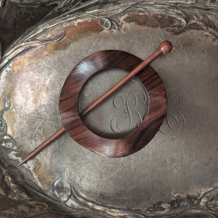 Classic Rosewood Shawl Pin